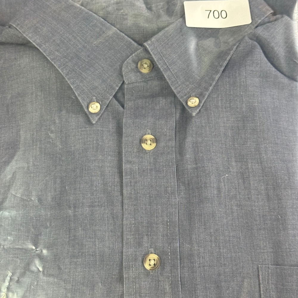 Honors Button Down Mens XL Tall Blue Long Sleeve Shirt Cotton Blend Casual - Picture 4 of 4